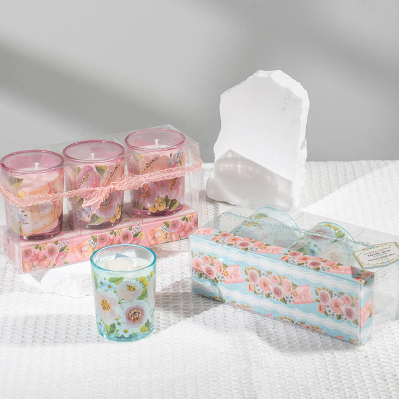 Morsdag klassisk liten rund glasskopp duftlys 3 STK sett-øko soya lys produsent