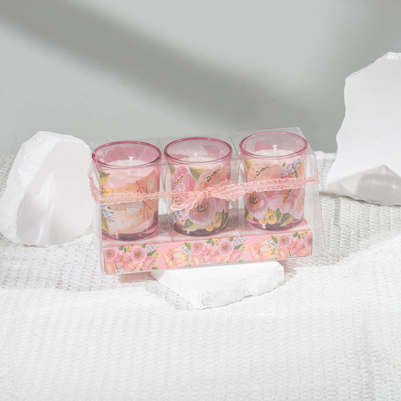 Morsdag klassisk liten rund glasskopp duftlys 3 STK sett-øko soya lys produsent