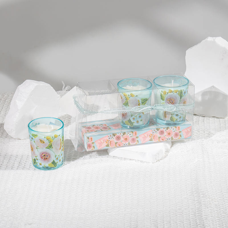 Morsdag klassisk liten rund glasskopp duftlys 3 STK sett-øko soya lys produsent