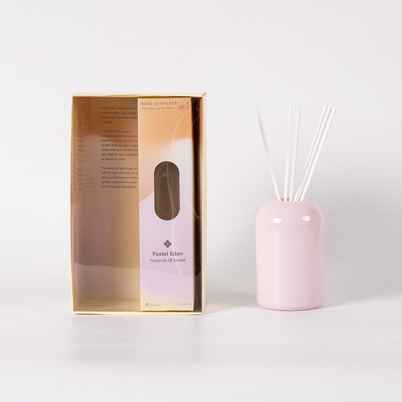 Gjennomsiktig glass rund høyflyktig flaske siv diffuser-stort volum styling aromaterapi