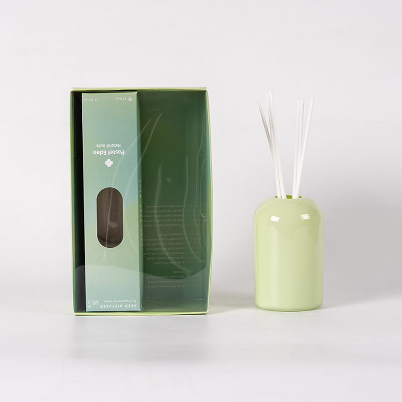 Gjennomsiktig glass rund høyflyktig flaske siv diffuser-stort volum styling aromaterapi