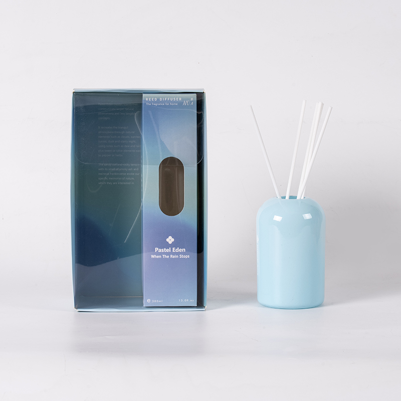 Gjennomsiktig glass rund høyflyktig flaske siv diffuser-stort volum styling aromaterapi