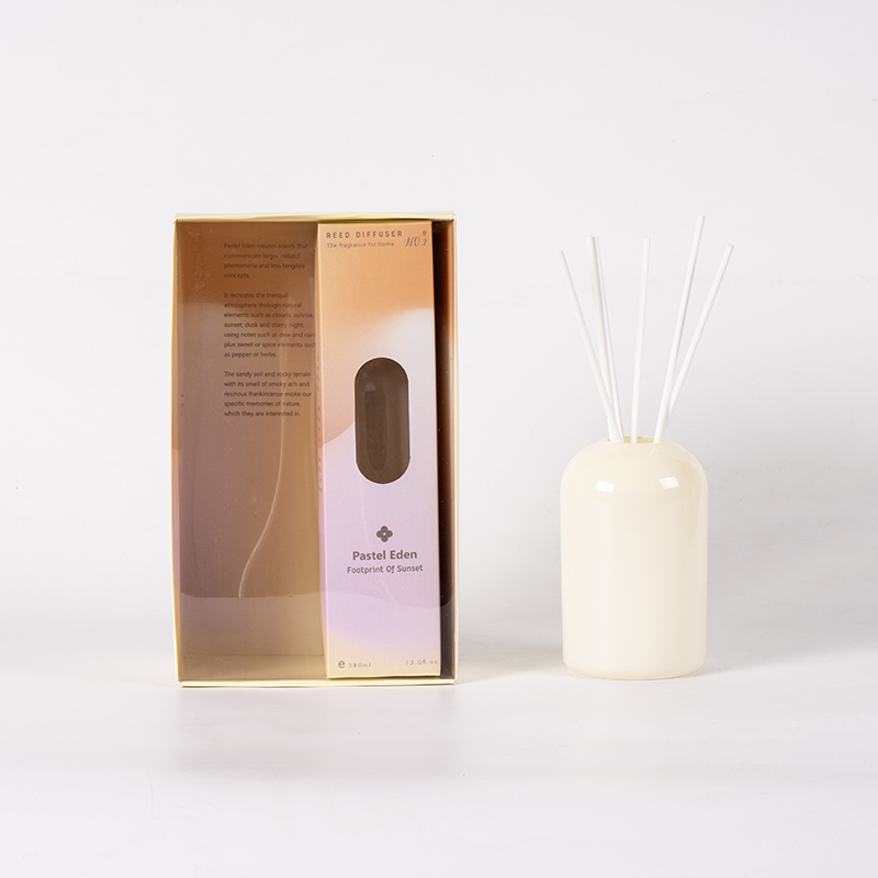 Gjennomsiktig glass rund høyflyktig flaske siv diffuser-stort volum styling aromaterapi