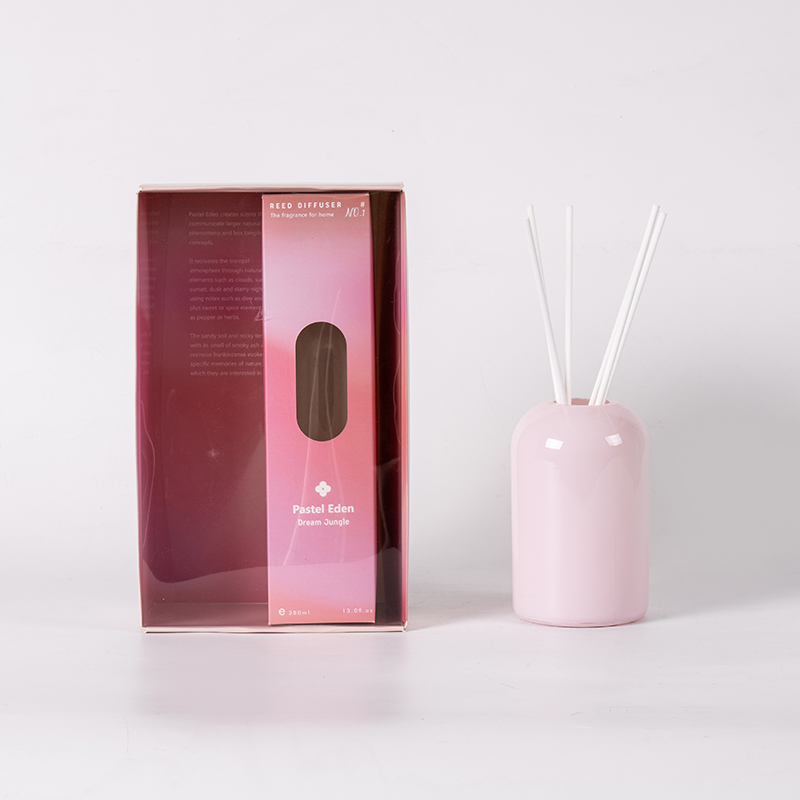 Gjennomsiktig glass rund høyflyktig flaske siv diffuser-stort volum styling aromaterapi