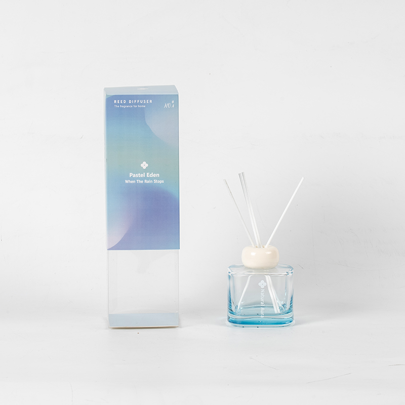 Firkantet parfymeflaske i klart glass siv diffuser-aroma diffuser fabrikk