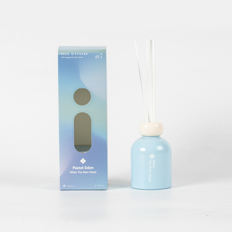 Pastell eden glass rund flaske siv diffuser-duftende diffuser for hjemme-reed diffuser produsent