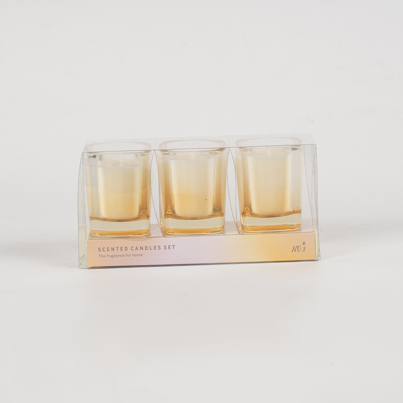 3 stk firkantede lys sett med gradient farge