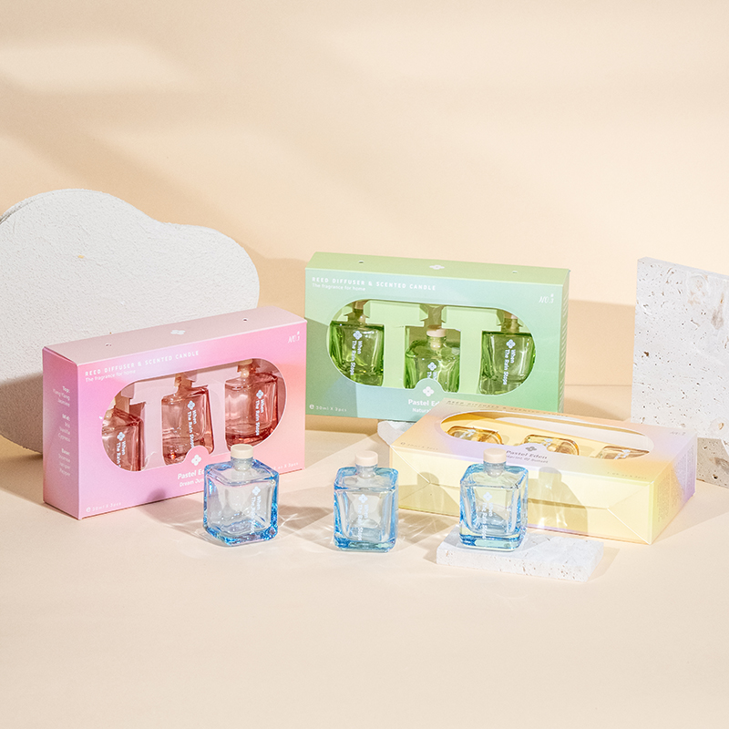 3 STK firkantet flaske siv diffuser sett-3 STK aromasett