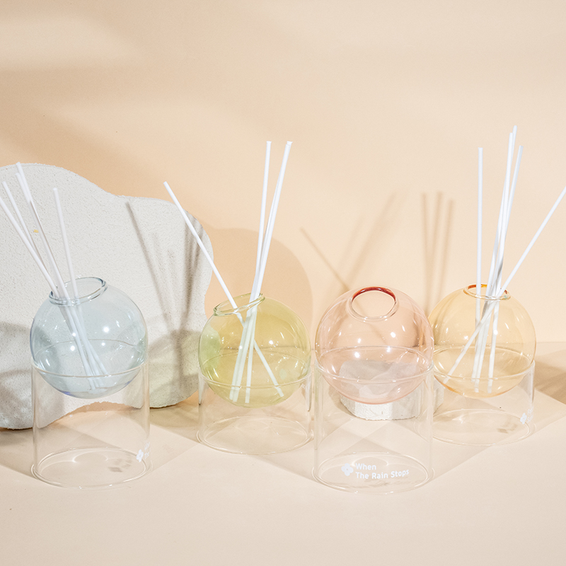Klar glassbase, glasskule-type siv diffuser-styling aromaterapi