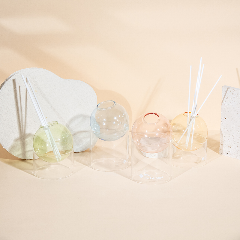 Klar glassbase, glasskule-type siv diffuser-styling aromaterapi