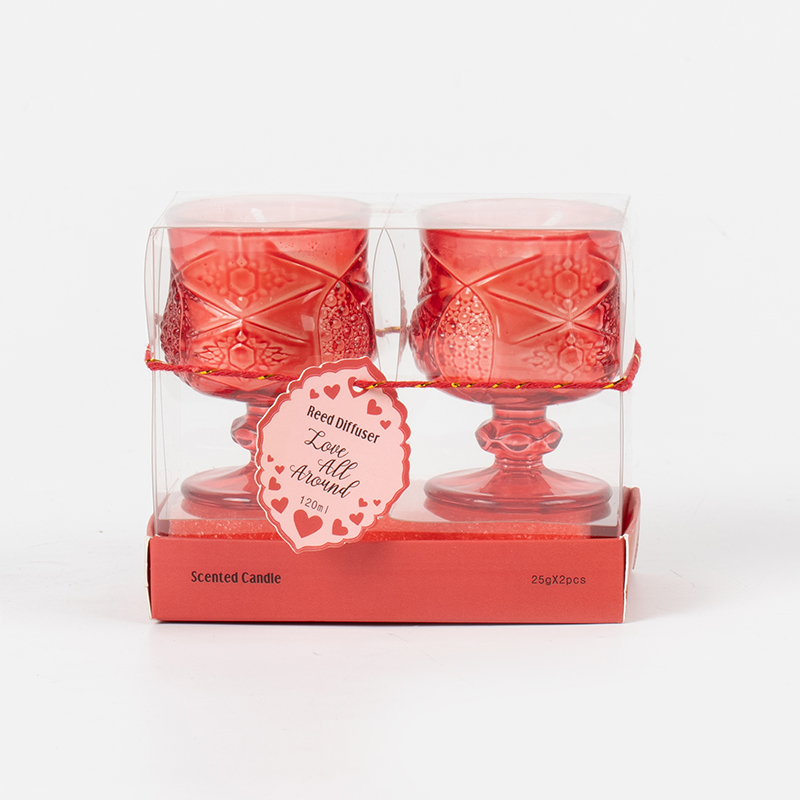 Valentine klassisk stilig kopp duftlys 2 STK sett-ogranic øko soyavoks lys sett produsent